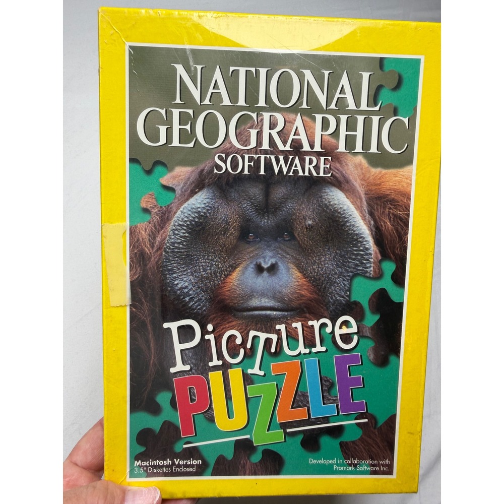 Vintage 1995 National Geographic Picture Puzzle Mac Software 3.5 Diskettes NEW